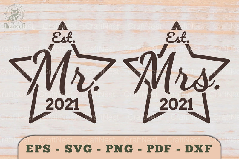Mr and Mrs Love Couple SVG Bundle - CraftNest - Digital Crafting and Art