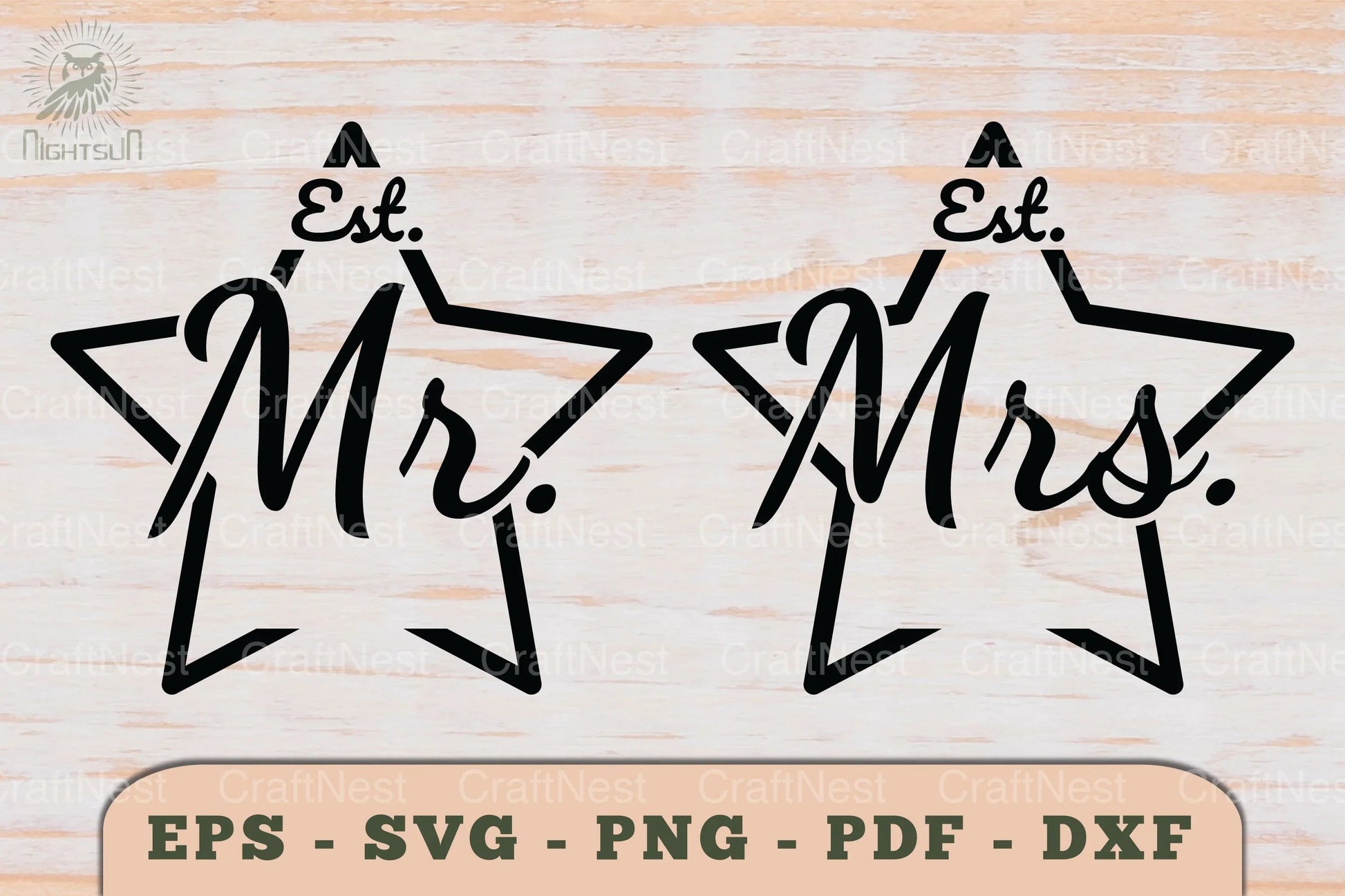 Mr and Mrs Love Couple SVG Bundle - CraftNest - Digital Crafting and Art