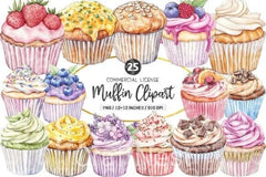 Muffin Clipart Bundle - CraftNest - Digital Crafting and Art