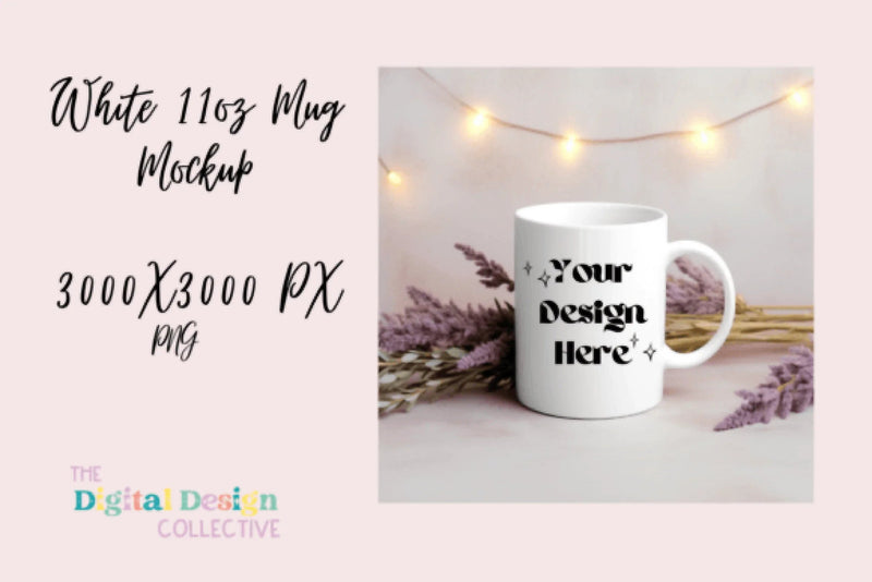Floral Coffee Mug Mockup Design - CraftNest - Digital Crafting and Art