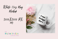 Floral Coffee Mug Mockup Design - CraftNest - Digital Crafting and Art