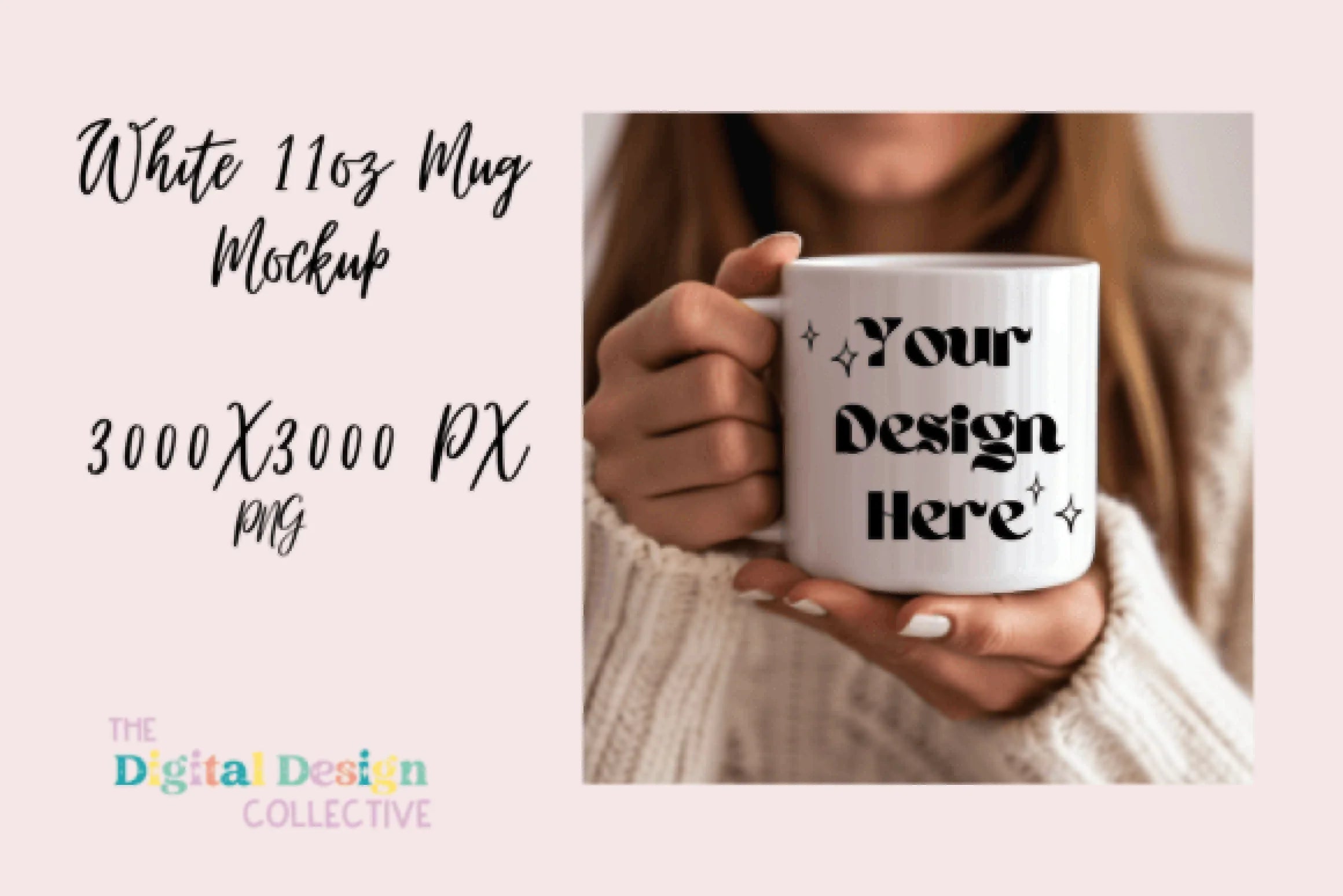 Customizable White Coffee Mug Mockup - CraftNest - Digital Crafting and Art