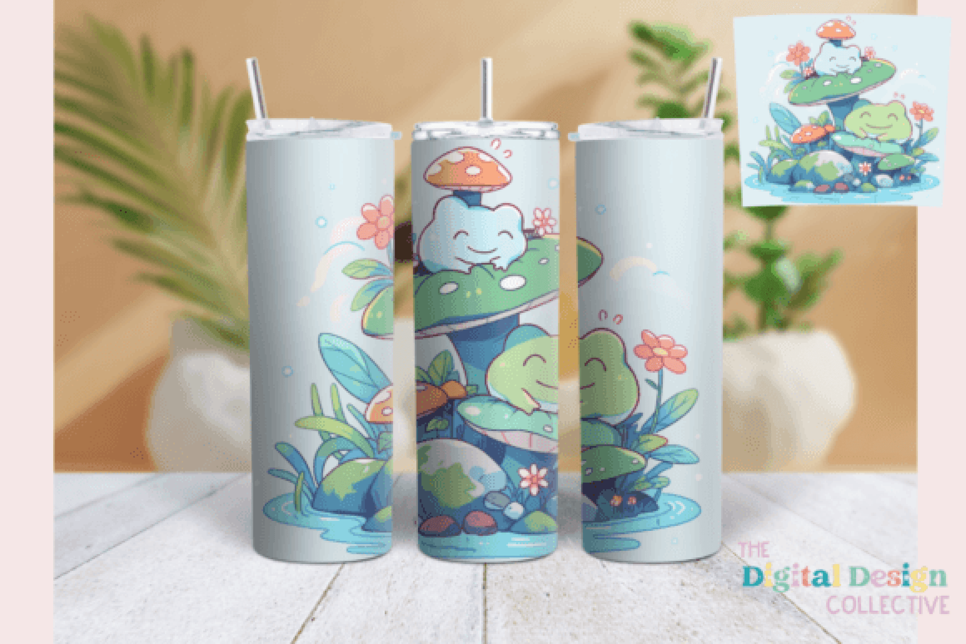 Mushroom Frogs Tumbler Wrap Bundle - CraftNest - Digital Crafting and Art