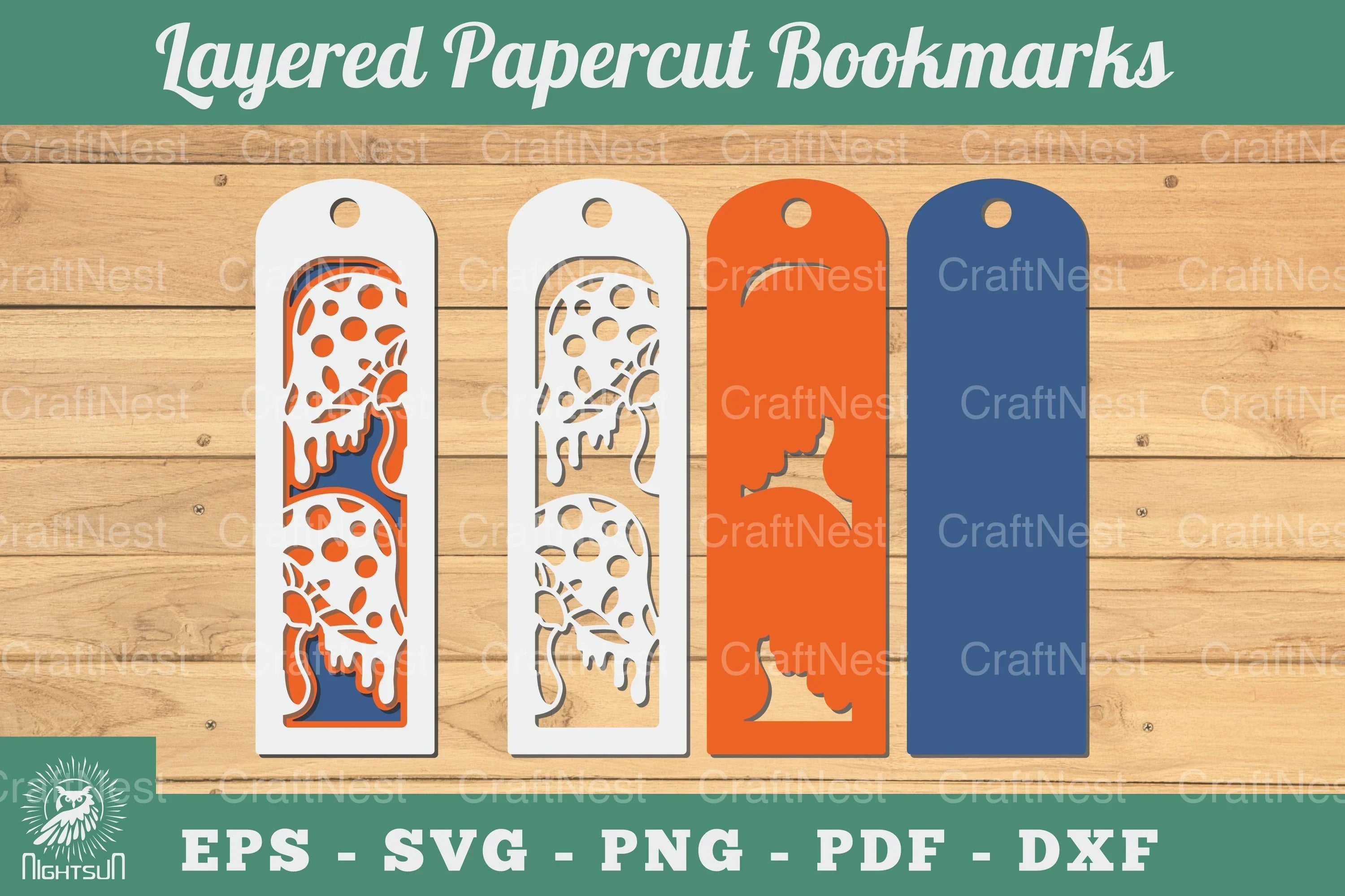Mushroom 3D Papercut Bookmarks Clipart Bundle - CraftNest - Digital Crafting and Art