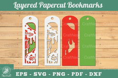 Mushroom 3D Papercut Bookmarks Clipart Bundle - CraftNest - Digital Crafting and Art