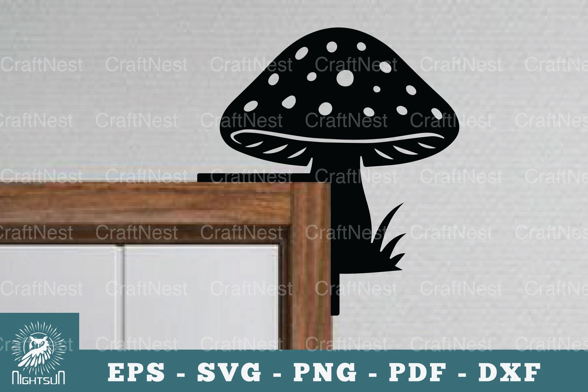 Mushroom Door Corner Lasercut SVG Bundle - CraftNest - Digital Crafting and Art