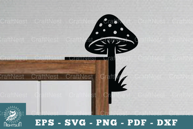 Mushroom Door Corner Lasercut SVG Bundle - CraftNest - Digital Crafting and Art