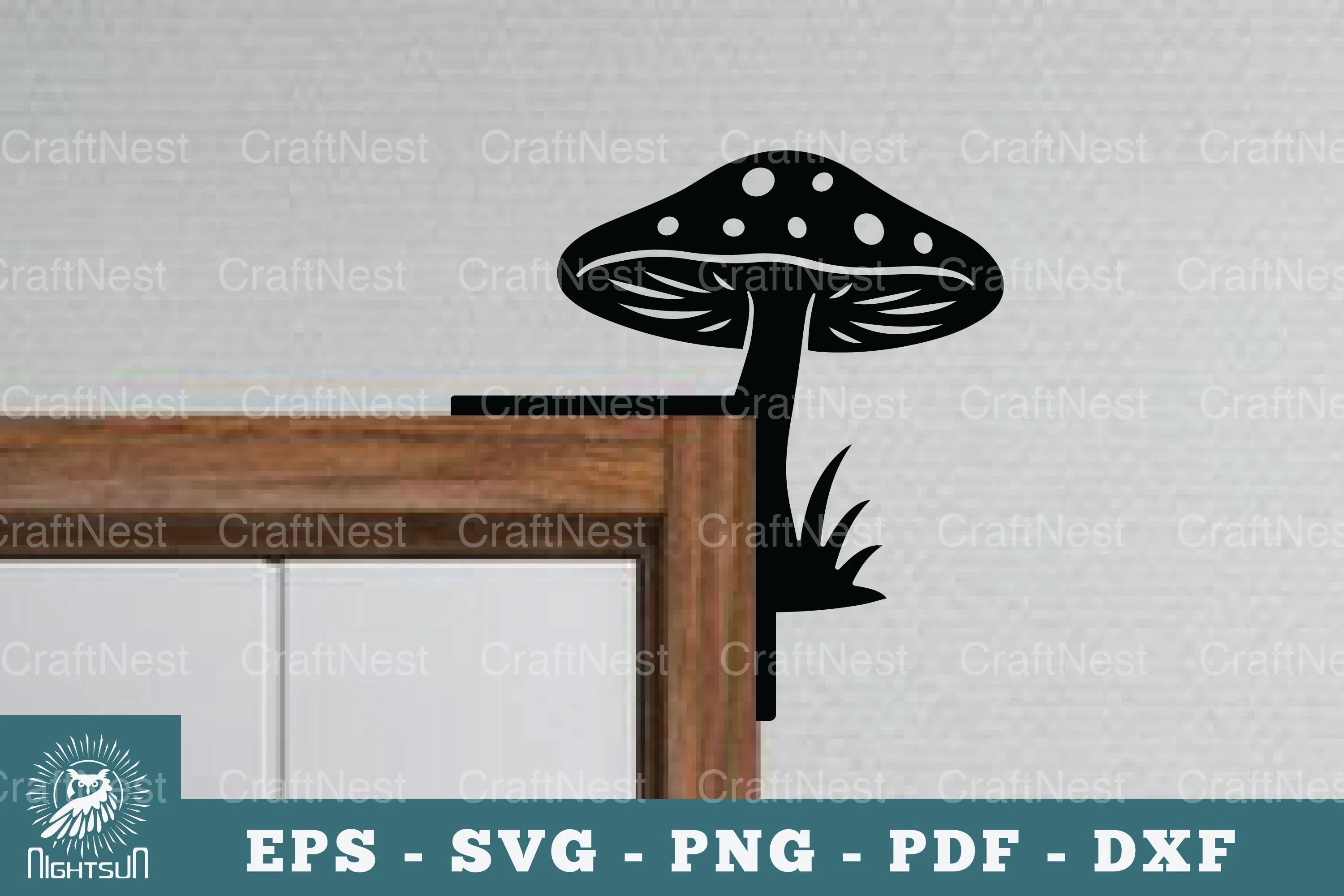 Mushroom Door Corner Lasercut SVG Bundle - CraftNest - Digital Crafting and Art