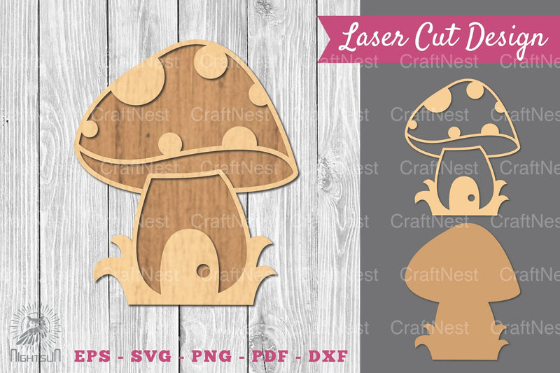 Mushroom Laser Cut Decoration Clipart Bundle - CraftNest - Digital Crafting and Art