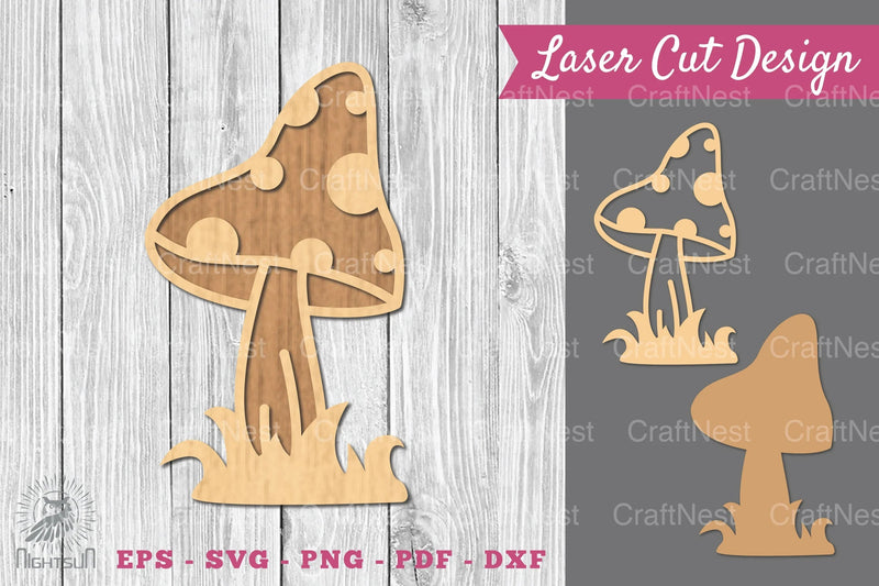 Mushroom Laser Cut Decoration Clipart Bundle - CraftNest - Digital Crafting and Art