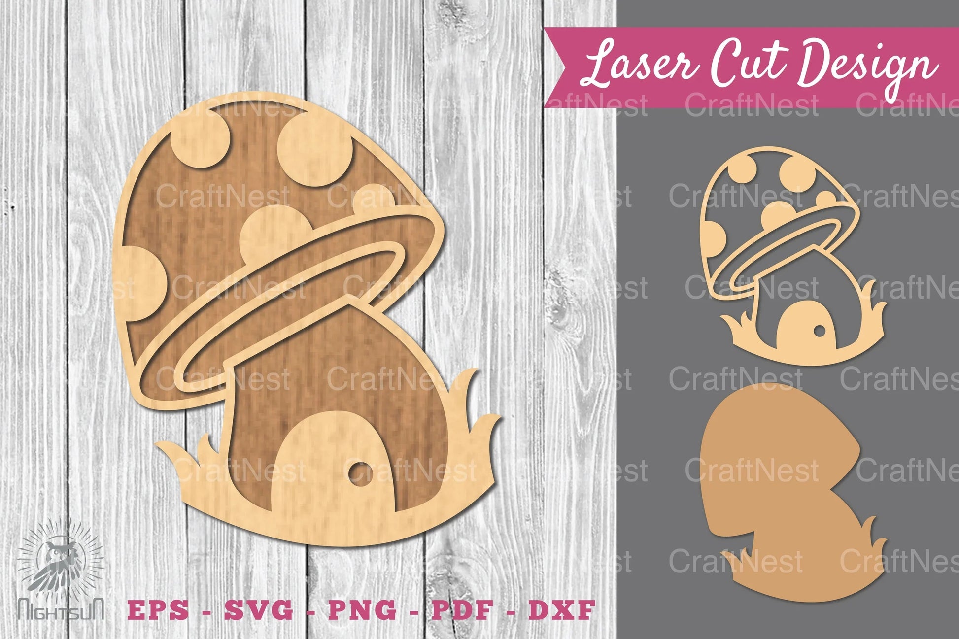 Mushroom Laser Cut Decoration Clipart Bundle - CraftNest - Digital Crafting and Art