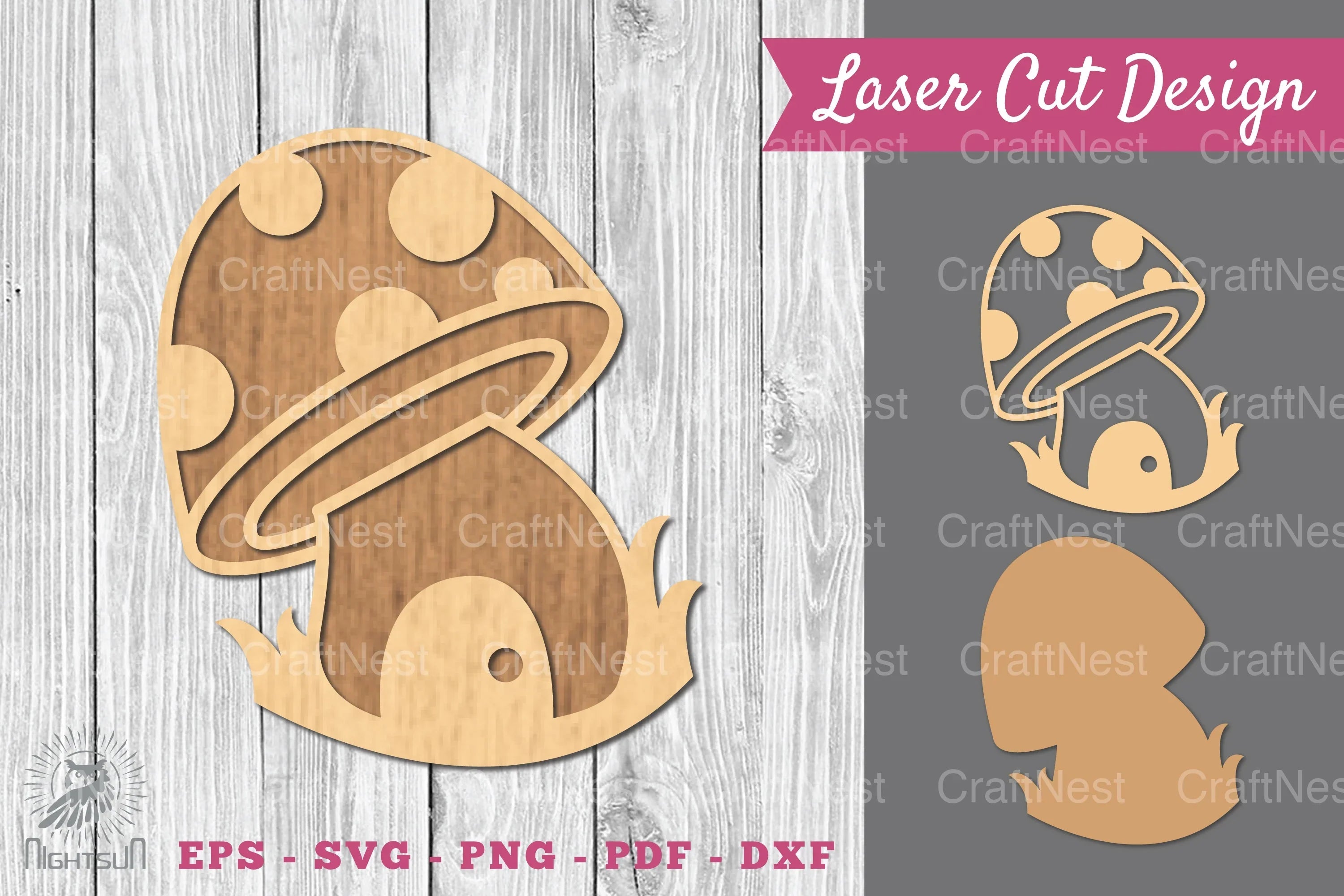 Mushroom Laser Cut Decoration Clipart Bundle - CraftNest - Digital Crafting and Art