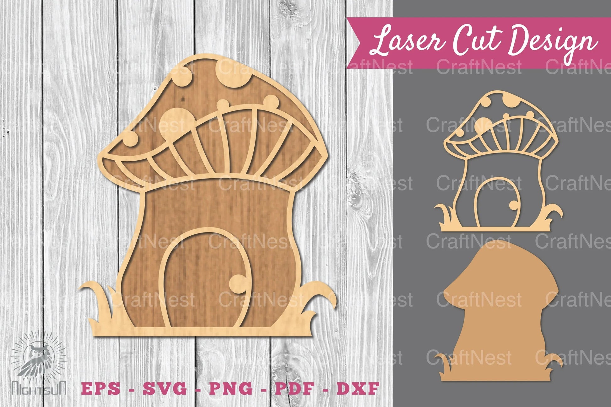 Mushroom Laser Cut Decoration Clipart Bundle - CraftNest - Digital Crafting and Art