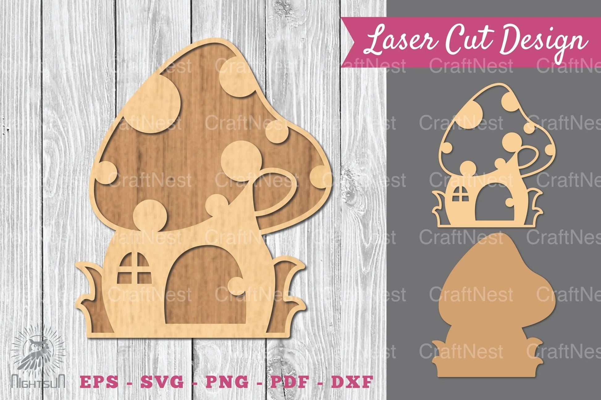 Mushroom Laser Cut Decoration Clipart Bundle - CraftNest - Digital Crafting and Art