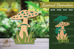 Mushroom Laser Cut Decoration Clipart Bundle - CraftNest - Digital Crafting and Art