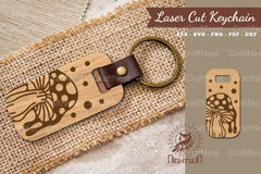 Mushroom Laser Cut Keychain Design Bundle - CraftNest - Digital Crafting and Art
