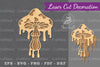 Mushroom Melted Laser Cut Decoration Clipart Bundle