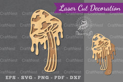 Mushroom Melted Laser Cut Decoration Clipart Bundle - CraftNest - Digital Crafting and Art