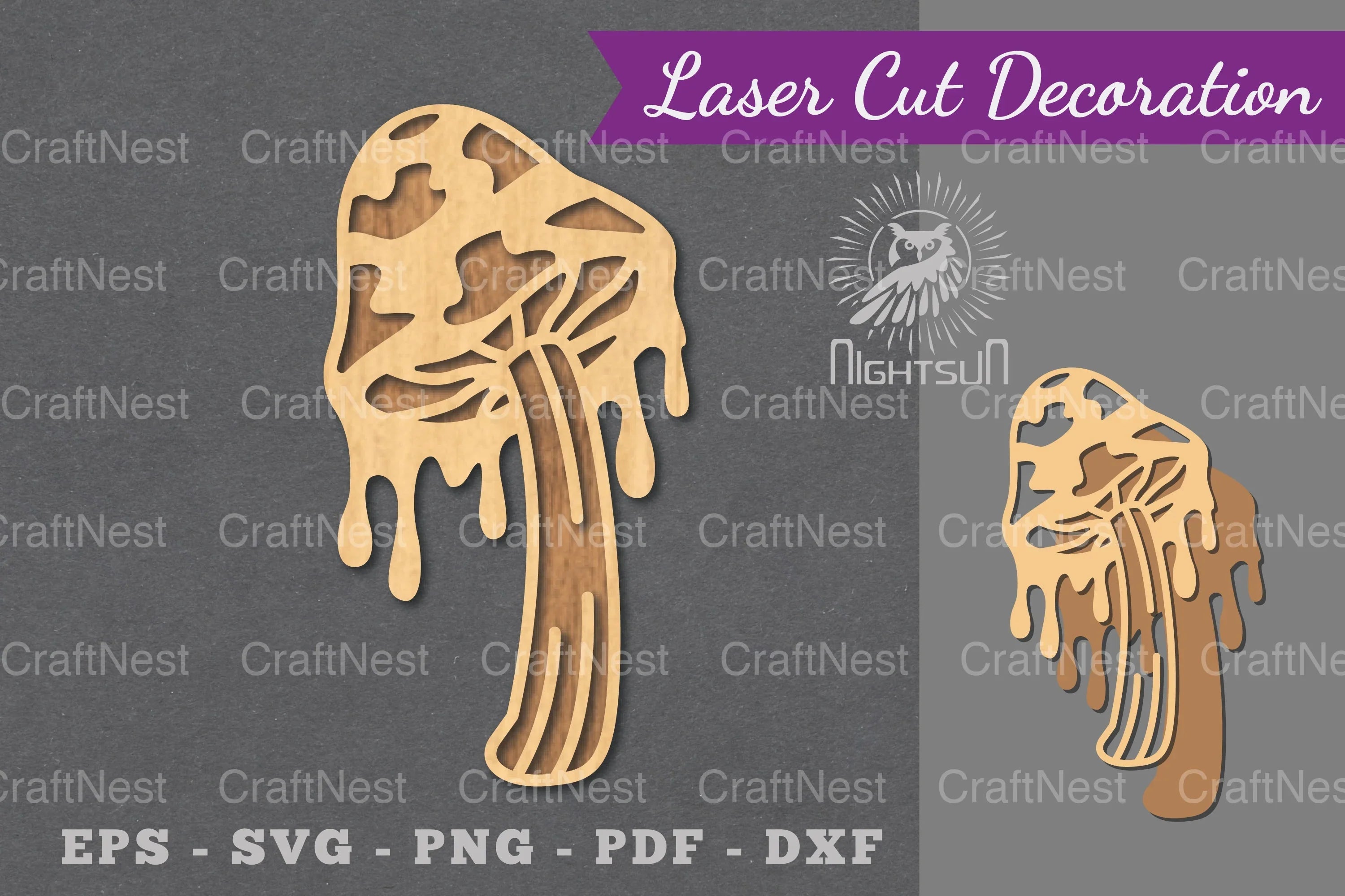 Mushroom Melted Laser Cut Decoration Clipart Bundle - CraftNest - Digital Crafting and Art