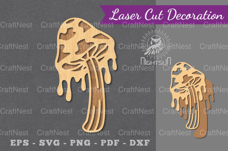 Mushroom Melted Laser Cut Decoration Clipart Bundle - CraftNest - Digital Crafting and Art