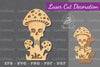 Mushroom Skull Laser Cut Decoration Clipart Bundle