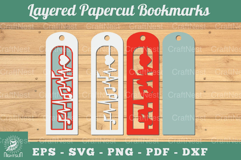 Music 3D Papercut Bookmarks Clipart Bundle - CraftNest - Digital Crafting and Art