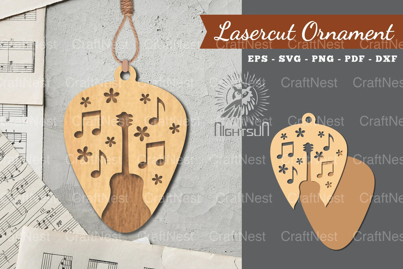 Music Guitar Laser Cut Ornament Clipart Bundle - CraftNest - Digital Crafting and Art