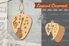 Music Guitar Laser Cut Ornament Clipart Bundle - CraftNest - Digital Crafting and Art