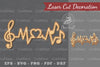 Music Notes Heartbeat Laser Cut Decoration Clipart Bundle