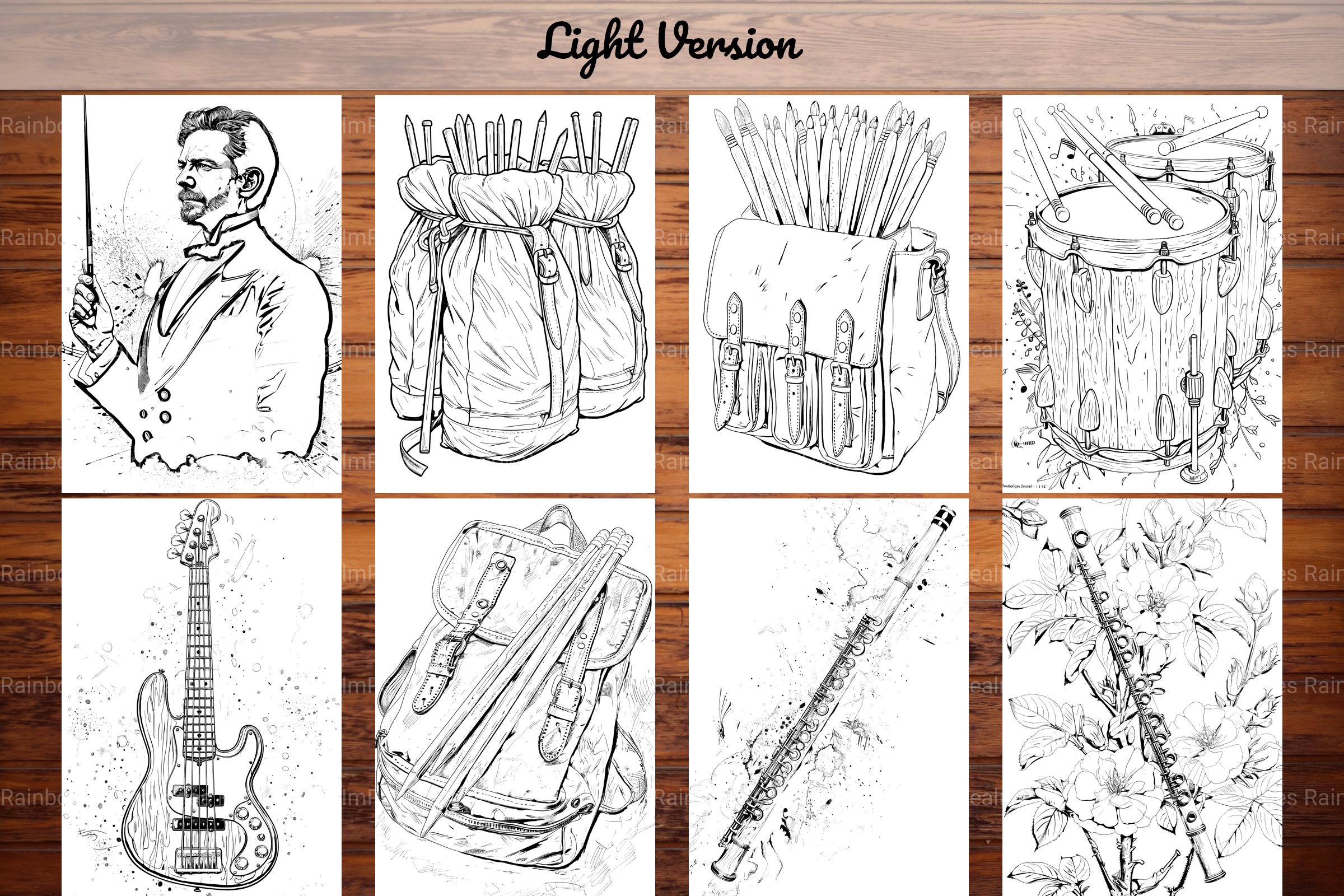 Music Back To School Coloring Books - CraftNest - Digital Crafting and Art