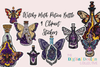 Mystical Moth Potion Bottle Clipart Bundle