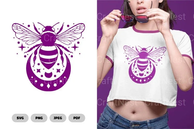 Mystical Bee Celestial Clipart Bundle - CraftNest - Digital Crafting and Art