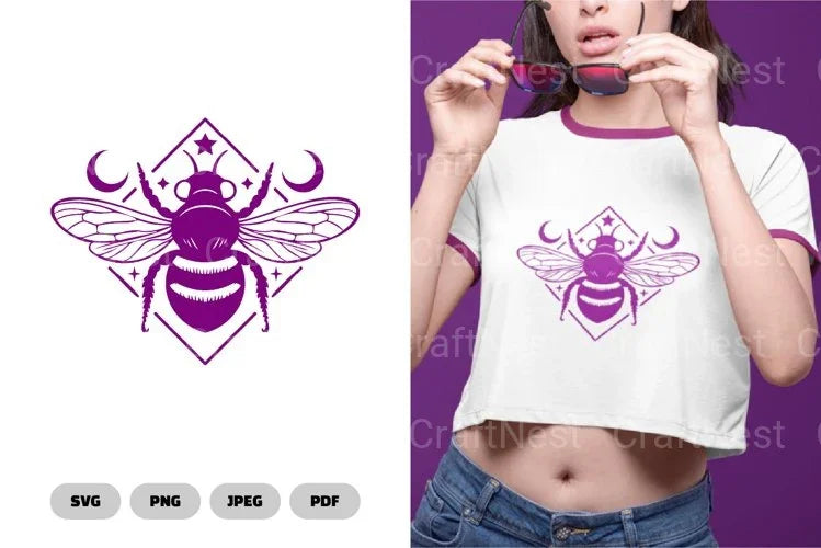 Mystical Celestial Bee SVG Bundle - CraftNest - Digital Crafting and Art