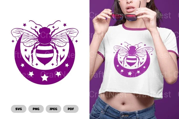 Mystical Celestial Bee SVG Bundle - CraftNest - Digital Crafting and Art