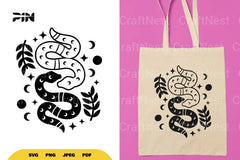 Mystical Moon and Snake SVG Bundle - CraftNest - Digital Crafting and Art
