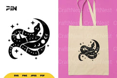 Mystical Moon and Snake SVG Bundle - CraftNest - Digital Crafting and Art