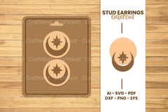 Mystical Stud Earrings Lasercut SVG Bundle - CraftNest - Digital Crafting and Art