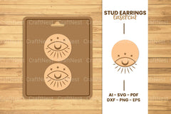 Mystical Stud Earrings Lasercut SVG Bundle - CraftNest - Digital Crafting and Art