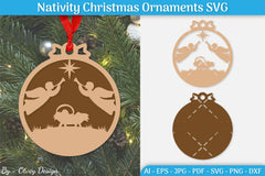 Nativity Christmas Ornament SVG Bundle 26 - CraftNest - Digital Crafting and Art