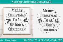 Nativity Christmas Quotes SVG Bundle 4 - CraftNest - Digital Crafting and Art