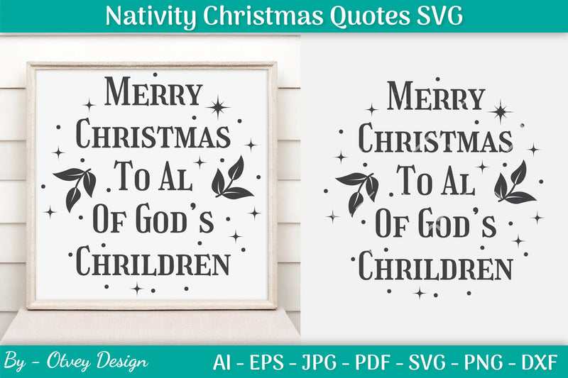 Nativity Christmas Quotes SVG Bundle 4 - CraftNest - Digital Crafting and Art