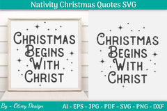 Nativity Christmas Quotes SVG Bundle 16 - CraftNest - Digital Crafting and Art