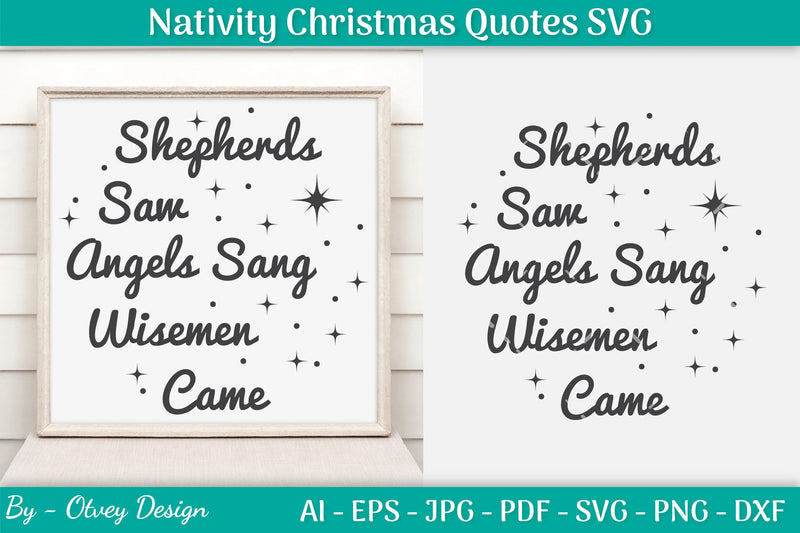 Nativity Christmas Quotes SVG Bundle 31 - CraftNest - Digital Crafting and Art