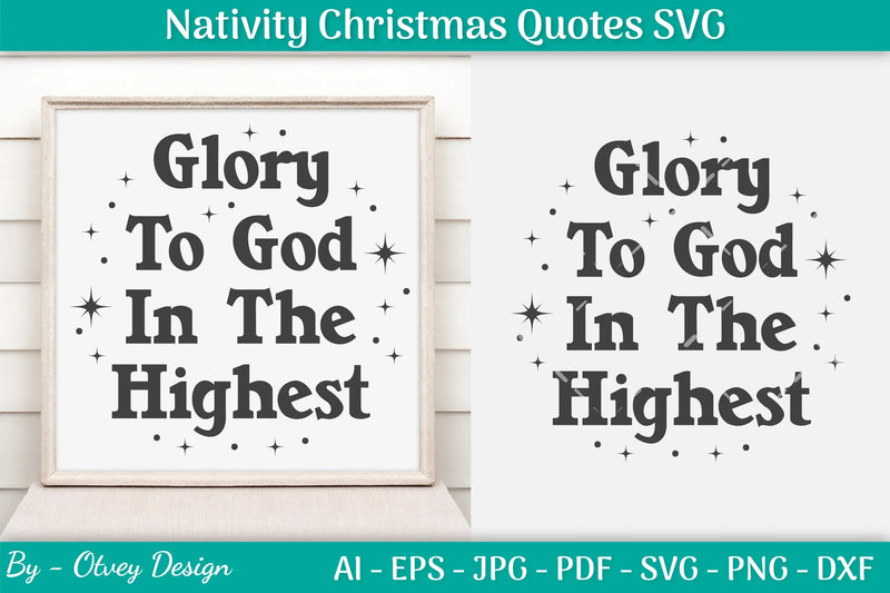 Nativity Christmas Quotes SVG Bundle 36 - CraftNest - Digital Crafting and Art
