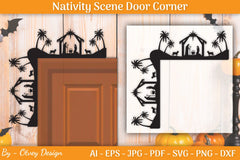 Nativity Scene Door Corner SVG Bundle - CraftNest - Digital Crafting and Art