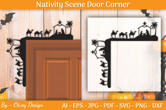 Nativity Scene Door Corner SVG Bundle - CraftNest - Digital Crafting and Art