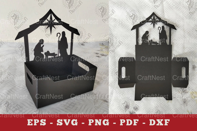 Nativity Box Display Papercut SVG Bundle - CraftNest - Digital Crafting and Art