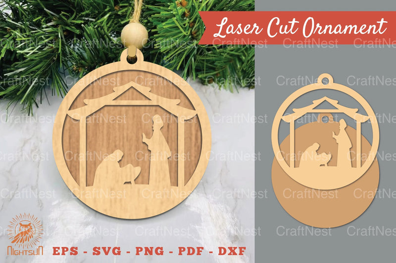 Nativity Laser Cut Ornament Clipart Bundle - CraftNest - Digital Crafting and Art