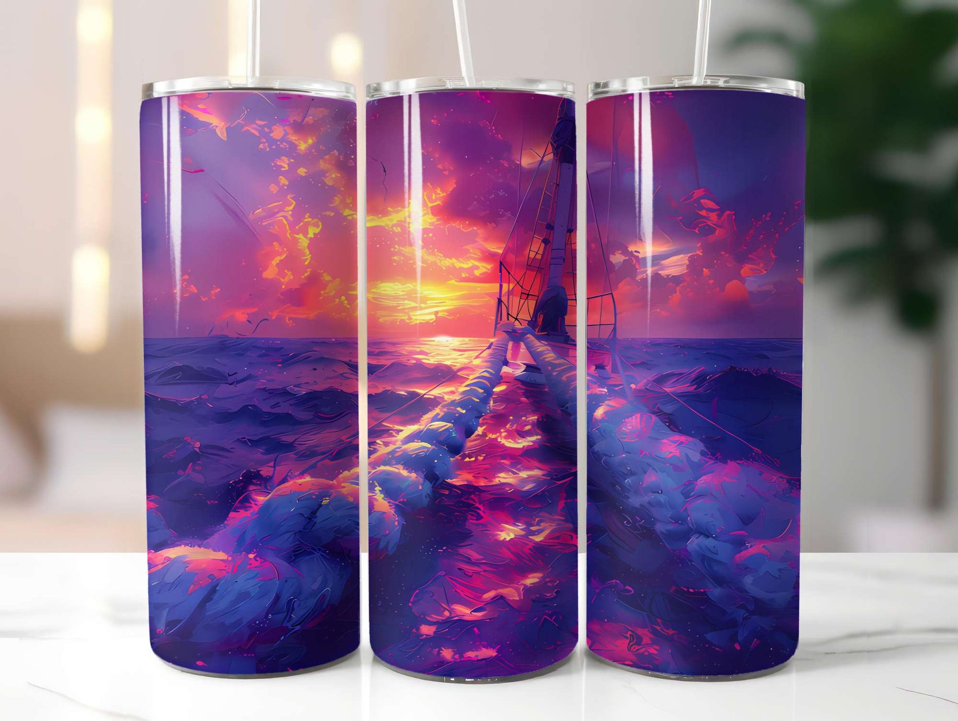 Nautical Summer 4 Tumbler Wrap - CraftNest - Digital Crafting and Art