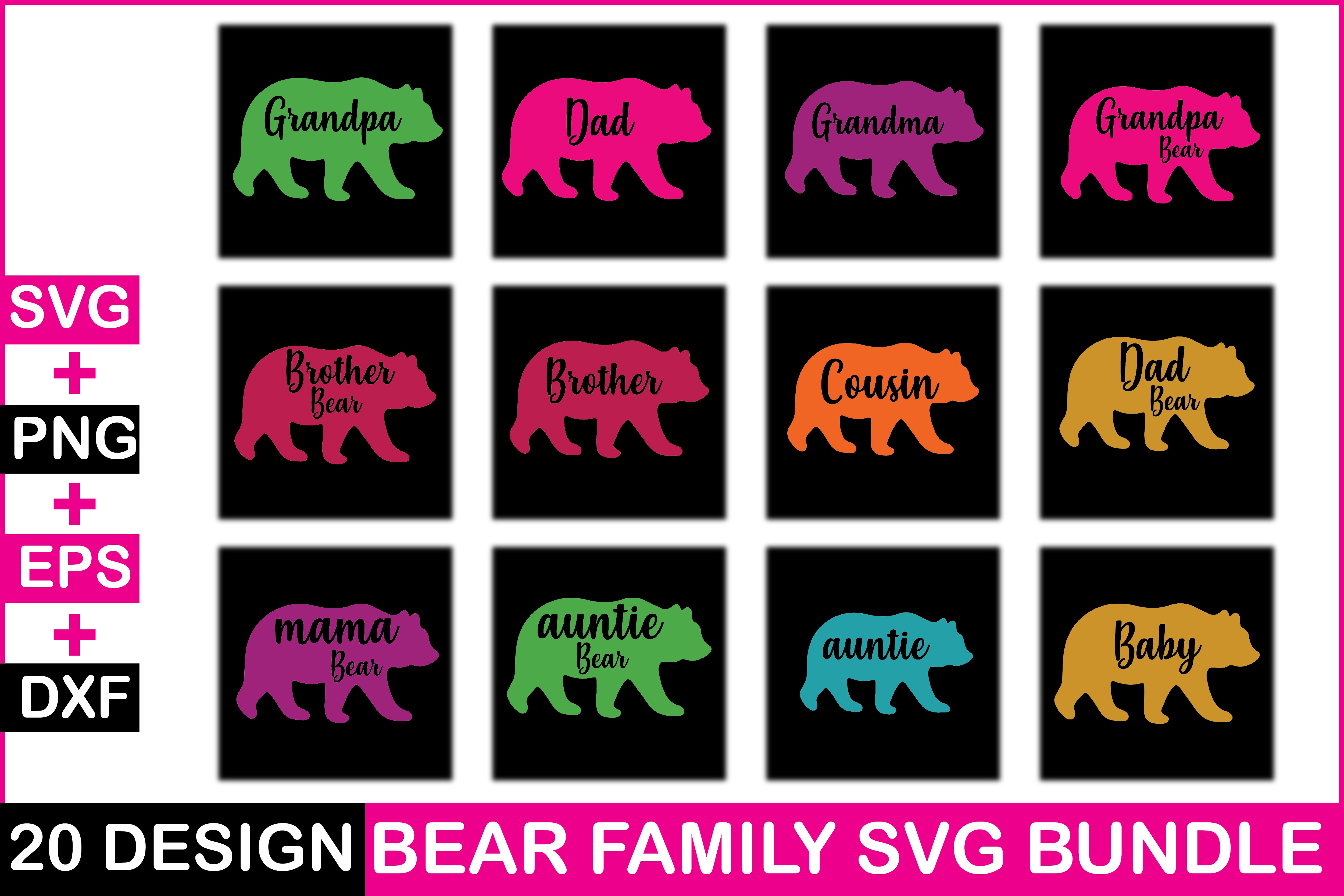 Bear Family SVG Bundle 1